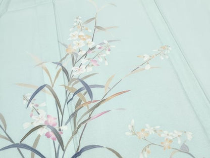 平和屋着物＊夏物　本加賀友禅作家　南克治　訪問着　絽　草花文　正絹　逸品　CABJ1090th