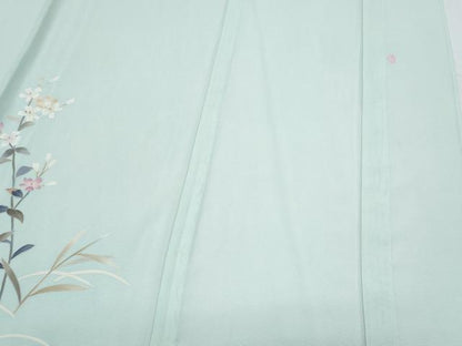 平和屋着物＊夏物　本加賀友禅作家　南克治　訪問着　絽　草花文　正絹　逸品　CABJ1090th