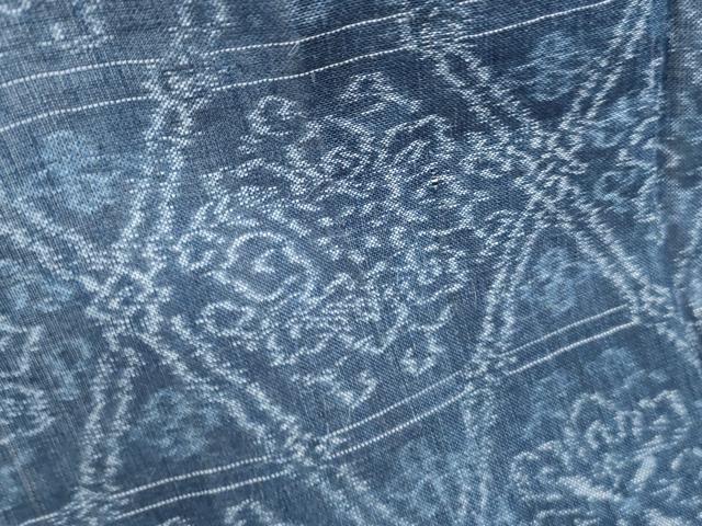 平和屋着物＊夏物　本場小千谷ちぢみ　籬花文　麻　逸品　CABJ1094th