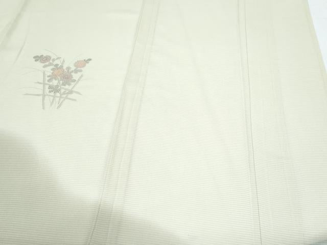 平和屋着物＊夏物　中国三大刺繍　スワトウ相良刺繍　総刺繍　訪問着　絽　草花文　暈し染め　正絹　逸品　CABJ1098th
