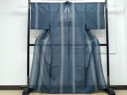 平和屋着物＊夏物　紗紬　縞　正絹　逸品　CABJ1099th