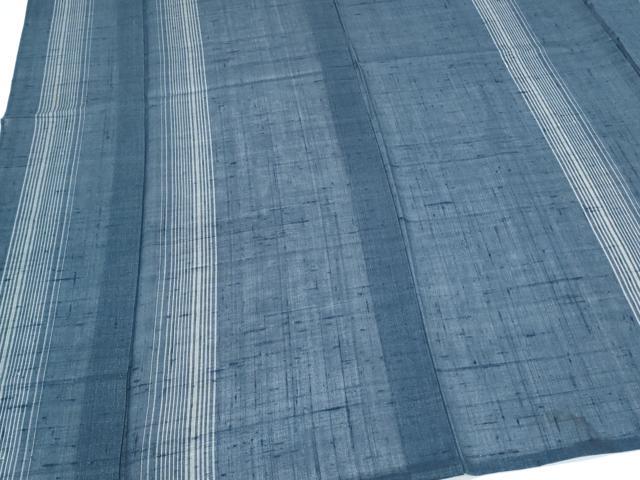 平和屋着物＊夏物　紗紬　縞　正絹　逸品　CABJ1099th