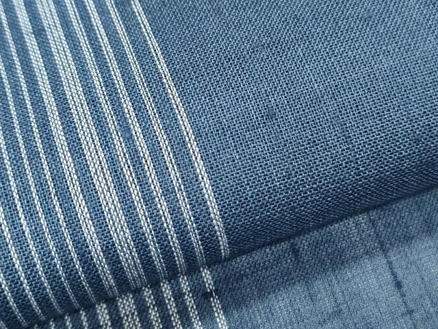 平和屋着物＊夏物　紗紬　縞　正絹　逸品　CABJ1099th