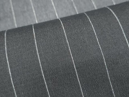 平和屋着物＊夏物　お召　紗　縞　黒地　正絹　逸品　CABJ1100th