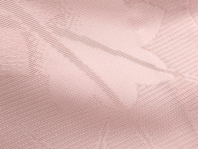 平和屋着物＊夏物　色無地　絽　芝草紋紗　紅梅色　正絹　逸品　CABJ1102th