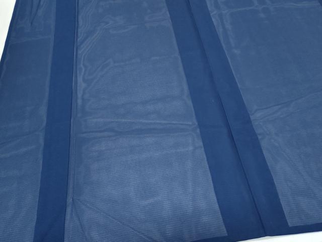 平和屋着物＊夏物　色無地　絽　紺青色　洗える着物　CABJ1108th