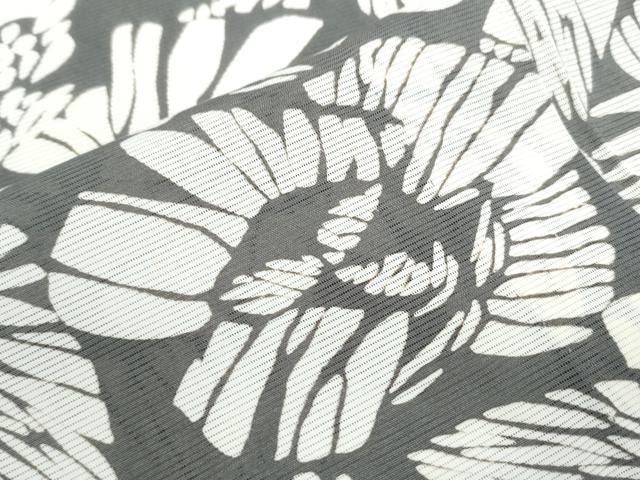 平和屋着物＊夏物　小紋　絽　型染め　舞花文　正絹　逸品　CABJ1114th