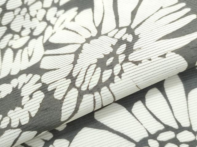 平和屋着物＊夏物　小紋　絽　型染め　舞花文　正絹　逸品　CABJ1114th