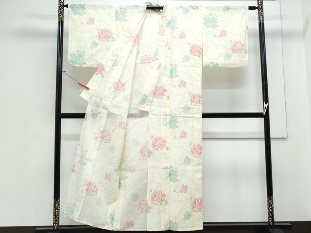 平和屋着物＊夏物　小紋　紗　舞蝶文　CABJ1121th