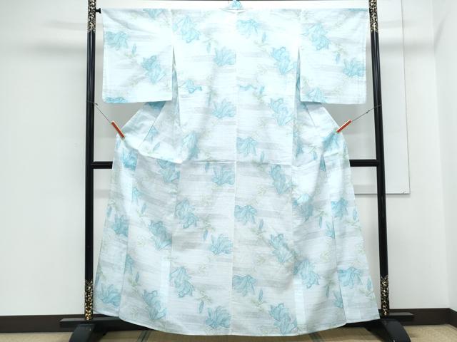 平和屋着物＊夏物　小紋　草花文　CABJ1124th