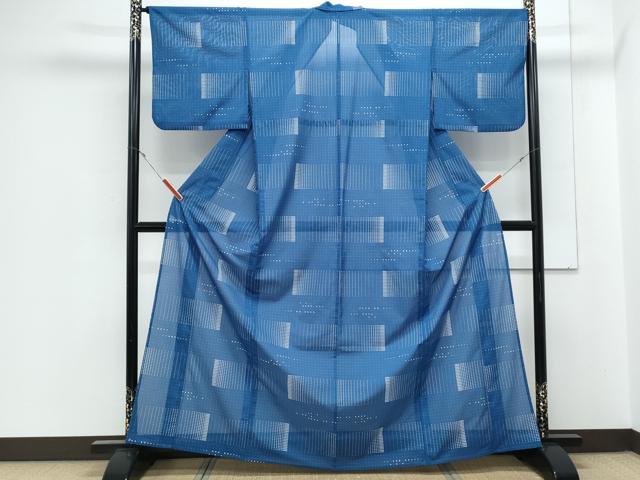 平和屋着物＊夏物　小紋　絽　吉祥丸文　洗える着物　CABJ1126th