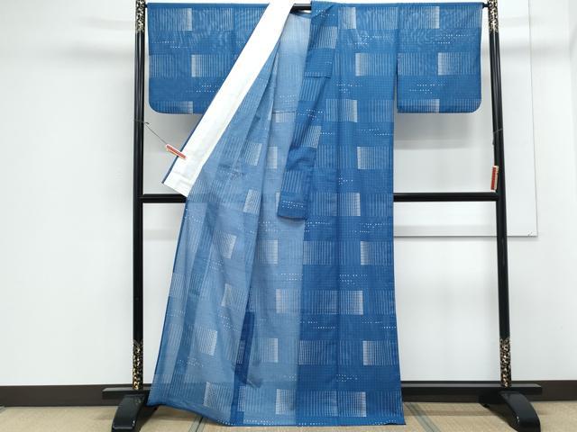 平和屋着物＊夏物　小紋　絽　吉祥丸文　洗える着物　CABJ1126th
