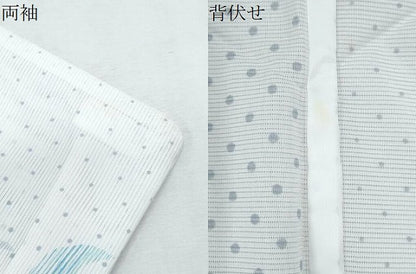 平和屋着物＊夏物　小紋　絽　草花文　洗える着物　CABJ1131th