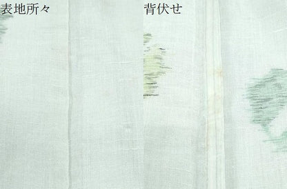 平和屋着物＊夏物　小紋　紗　縮織　草花文　CABJ1132th