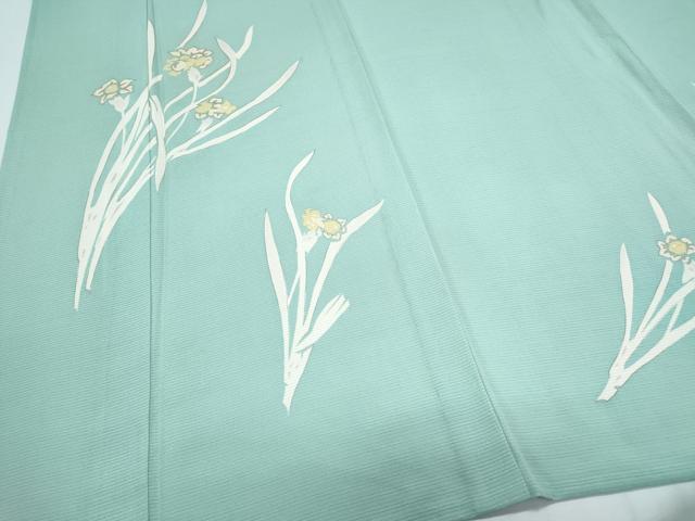平和屋着物＊夏物　訪問着　絽　草花文　銀彩　正絹　逸品　CABJ1137th