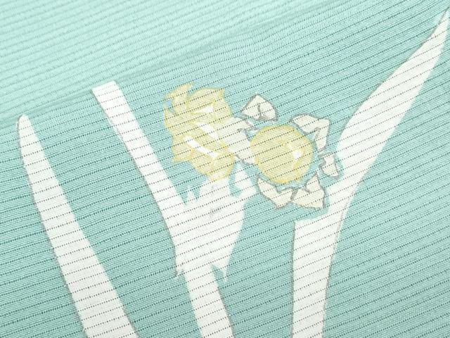 平和屋着物＊夏物　訪問着　絽　草花文　銀彩　正絹　逸品　CABJ1137th