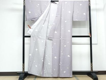 平和屋着物＊夏物　小紋　絽　破れ色紙花文　正絹　逸品　CABJ1139th