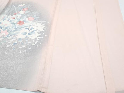 平和屋着物＊夏物　訪問着　絽　草花シルエット　草花文　暈し染め　やまと誂製　正絹　逸品　CABJ1141th