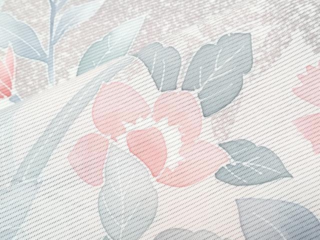 平和屋着物＊夏物　訪問着　絽　草花シルエット　草花文　暈し染め　やまと誂製　正絹　逸品　CABJ1141th