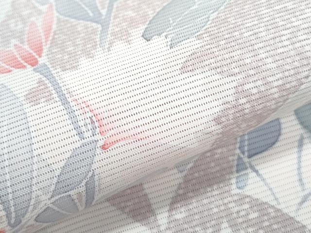 平和屋着物＊夏物　訪問着　絽　草花シルエット　草花文　暈し染め　やまと誂製　正絹　逸品　CABJ1141th