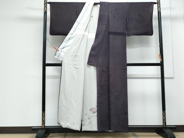 平和屋着物▽訪問着　無双　紗袷　紗×絽　枝花文　正絹　逸品　CABJ1142th