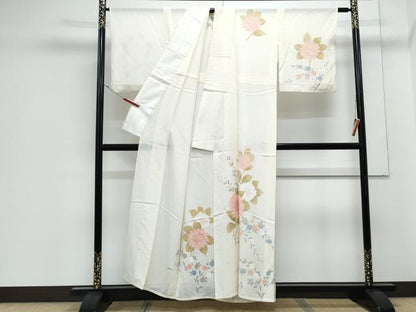 平和屋着物＊夏物　訪問着　絽　紫陽花　銀彩　正絹　逸品　CABJ1146th