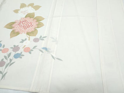 平和屋着物＊夏物　訪問着　絽　紫陽花　銀彩　正絹　逸品　CABJ1146th