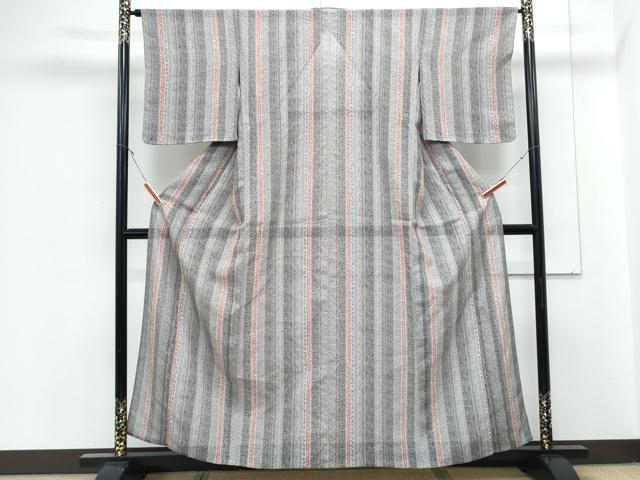 平和屋着物＊夏物　小紋　絽　草花間道　正絹　逸品　未使用　CABJ1147th