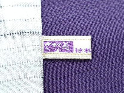 平和屋着物＊夏物　色無地　駒絽　葡萄色　さが美扱い　反端付き　正絹　逸品　CABJ1162th