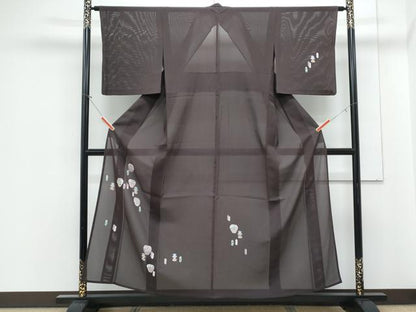 平和屋着物＊夏物　訪問着　絽　陶器花文　正絹　逸品　CABJ1166th