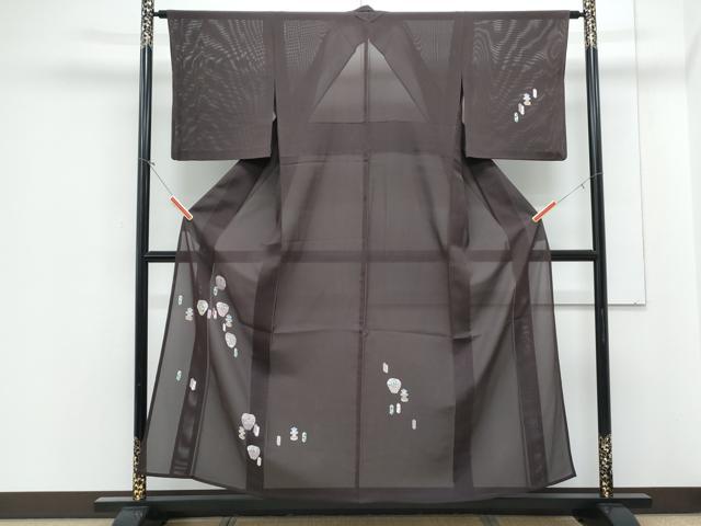 平和屋着物＊夏物　訪問着　絽　陶器花文　正絹　逸品　CABJ1166th