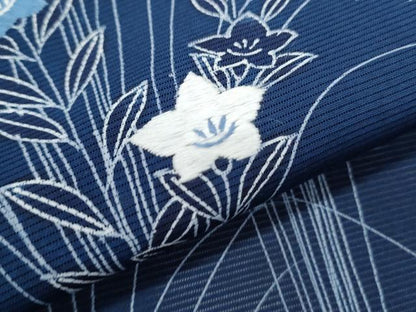 平和屋着物＊夏物　訪問着　絽　刺繍　草花文　正絹　逸品　CABJ1171th
