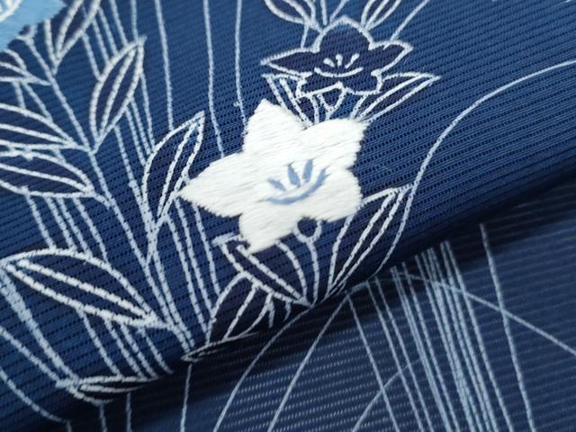 平和屋着物＊夏物　訪問着　絽　刺繍　草花文　正絹　逸品　CABJ1171th
