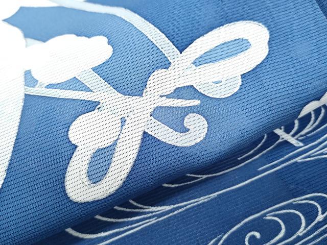 平和屋着物＊夏物　訪問着　絽　御所車花文　暈し染め　銀彩　正絹　逸品　CABJ1172th