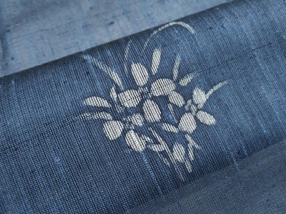 平和屋着物＊夏物　紗紬　草花文　正絹　逸品　CABJ1173th