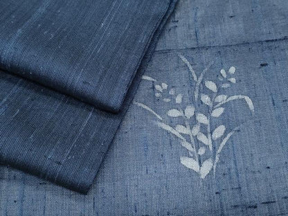 平和屋着物＊夏物　紗紬　草花文　正絹　逸品　CABJ1173th