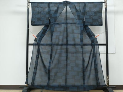 平和屋着物＊夏物　紗紬　吉祥文　正絹　逸品　CABJ1175th