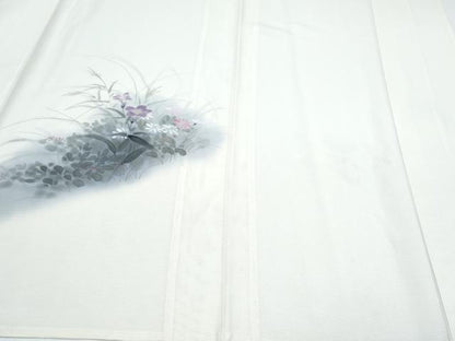 平和屋着物＊夏物　訪問着　絽　手描き　草花文　暈し染め　鈴乃屋扱い　正絹　逸品　CABJ1176th