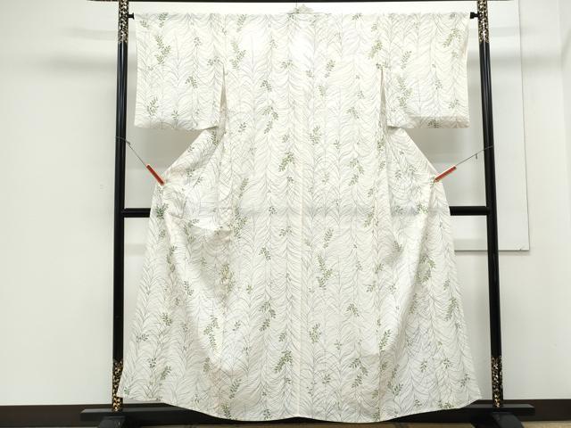 平和屋着物＊夏物 小紋 絽 草花文 三越扱い 正絹 逸品 CABJ1178th