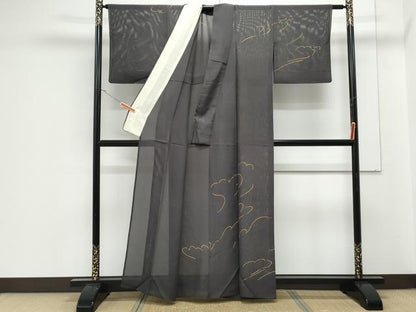 平和屋着物＊夏物　訪問着　絽　抽象紋様　正絹　逸品　CABJ1180th
