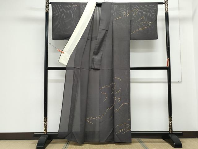 平和屋着物＊夏物　訪問着　絽　抽象紋様　正絹　逸品　CABJ1180th