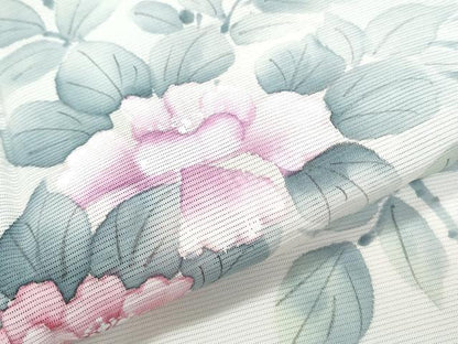 平和屋着物＊夏物　訪問着　絽　手描き　草花文　正絹　逸品　CABJ1182th