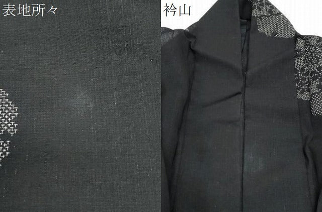 平和屋着物＊夏物　結城紬　夏結城　100亀甲　飛び亀甲柄　雪輪花文　正絹　逸品　CABJ1185th