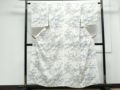 平和屋着物＊夏物　小紋　絽　草花文　正絹　逸品　CABJ1189th