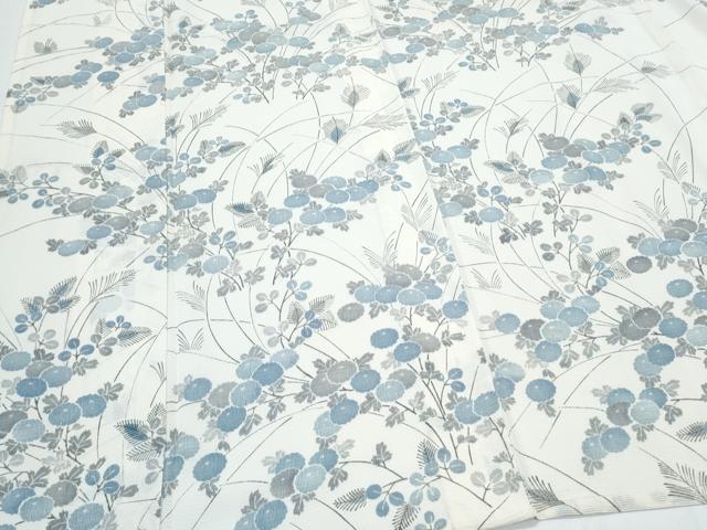 平和屋着物＊夏物 小紋 絽 草花文 正絹 逸品 CABJ1189th