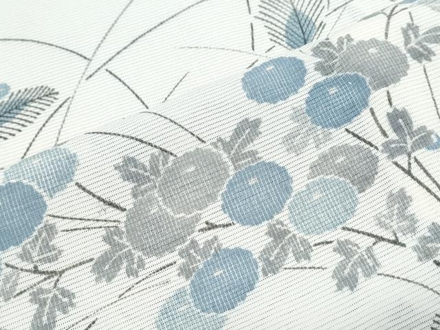 平和屋着物＊夏物　小紋　絽　草花文　正絹　逸品　CABJ1189th
