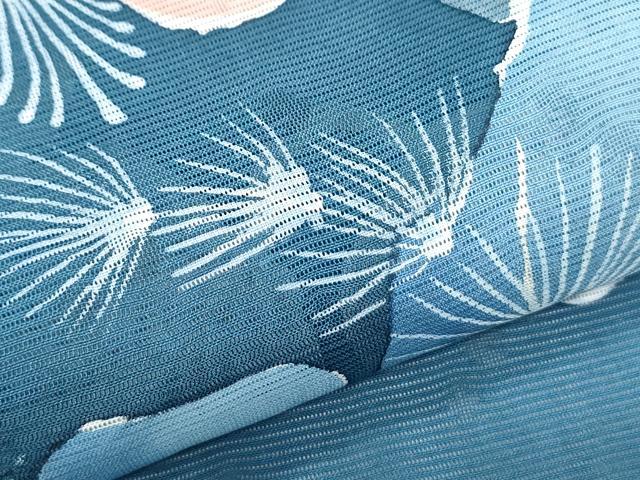平和屋着物＊夏物　訪問着　絽　草花文　正絹　逸品　CABJ1193th