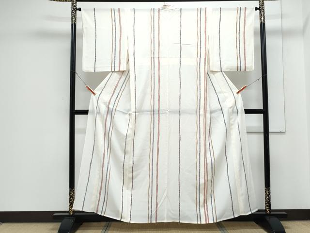 平和屋着物＊夏物　小紋　絽　吉祥花間道　正絹　逸品　CABJ1196th