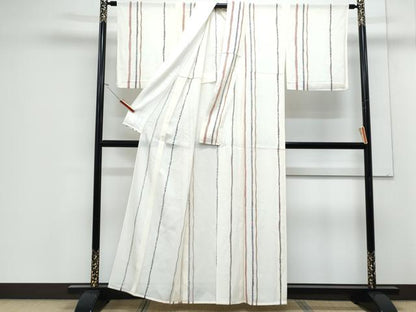 平和屋着物＊夏物　小紋　絽　吉祥花間道　正絹　逸品　CABJ1196th
