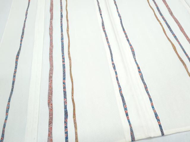 平和屋着物＊夏物　小紋　絽　吉祥花間道　正絹　逸品　CABJ1196th